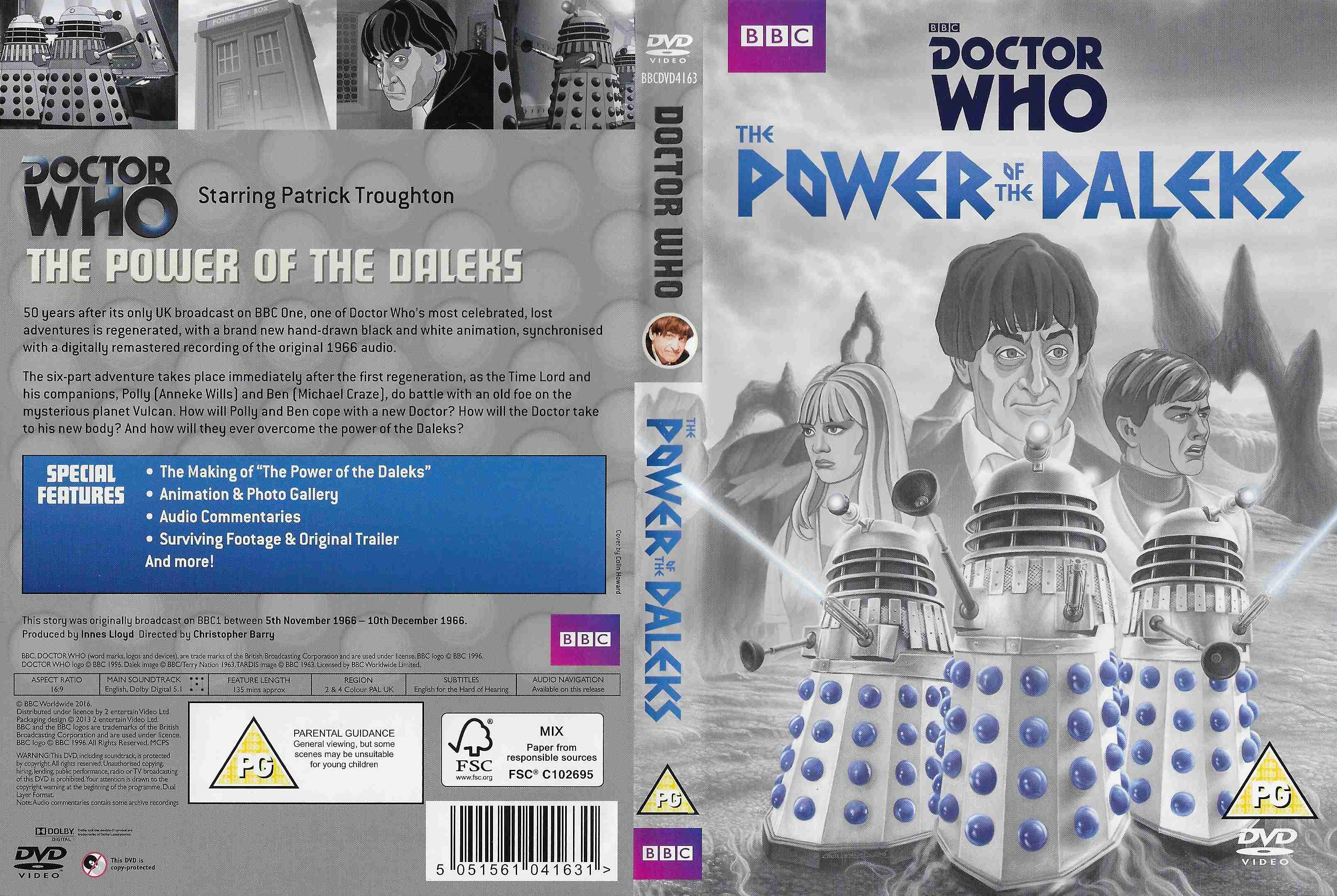 Picture of BBCDVD 4163 Doctor Who - The power of the Daleks by artist David Whitaker / Dennis Spooner from the BBC records and Tapes library